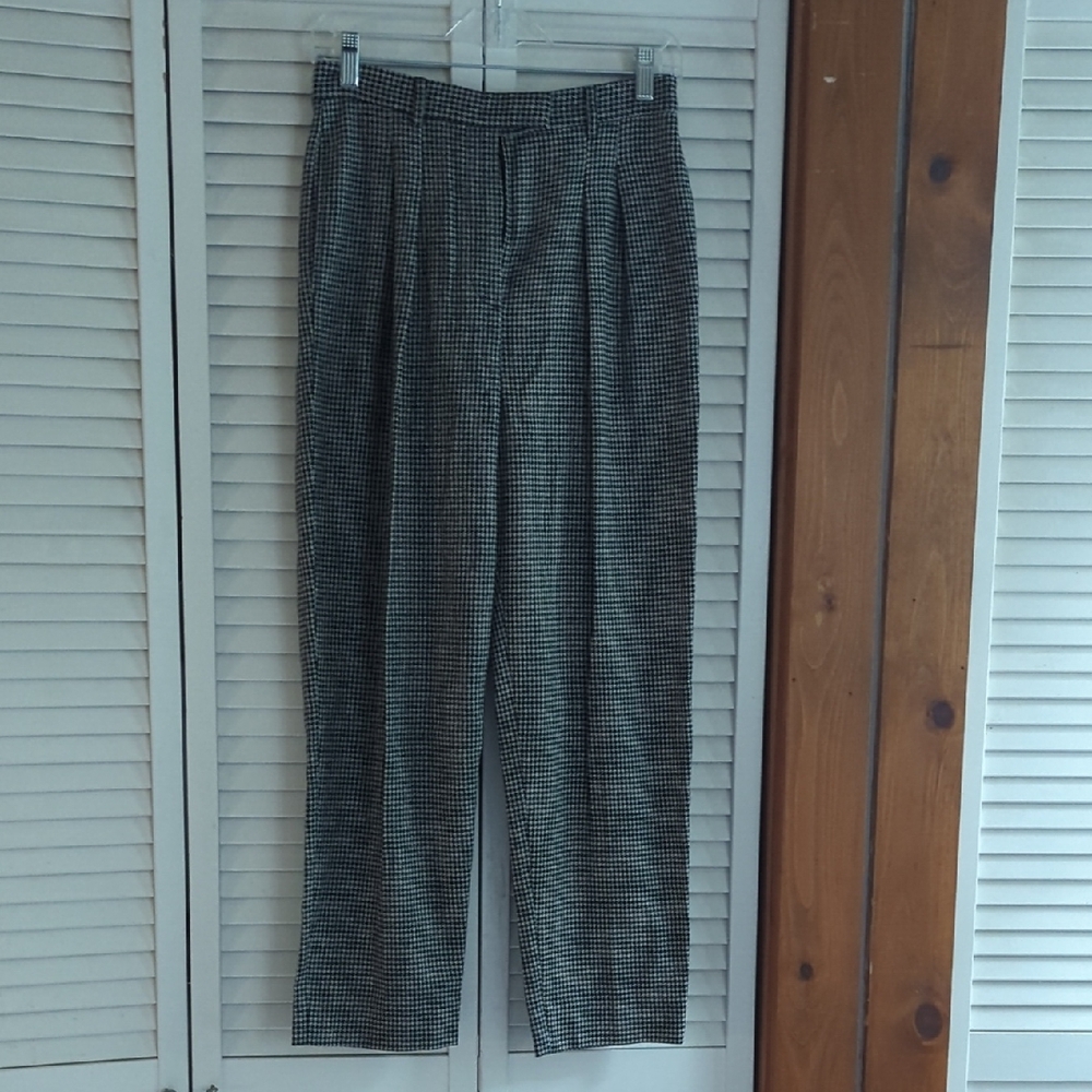 A.P.C. Pleated Wool Houndstooth Trousers S/36